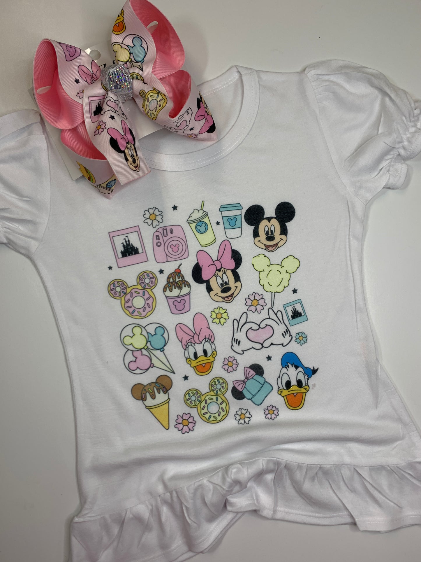 Magic Parks Favorite Things  OOAK HairBow and Matching Tee Combo ~ Choose Combo, Bow or Tee ~ Perfect for your Princess loving Little Girls