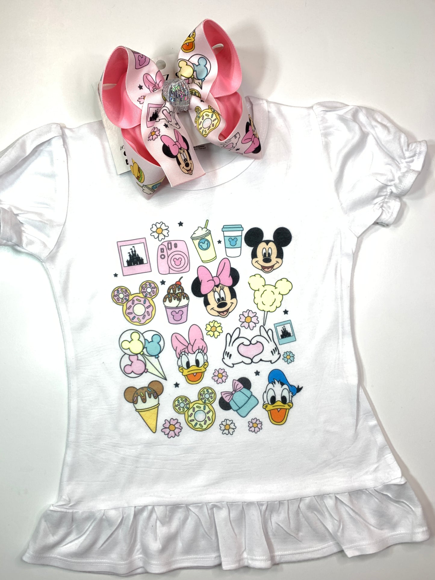 Magic Parks Favorite Things  OOAK HairBow and Matching Tee Combo ~ Choose Combo, Bow or Tee ~ Perfect for your Princess loving Little Girls