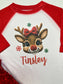 Personalized Crochet Girly Reindeer Christmas Design HairBow & T-shirt ~  Limited Time Only
