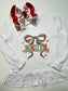 Vintage Personalized Coquette Bow with Girls Name &  Cute Christmas Decor Design HairBow & T-shirt ~  Limited Time Only