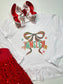Vintage Personalized Coquette Bow with Girls Name &  Cute Christmas Decor Design HairBow & T-shirt ~  Limited Time Only