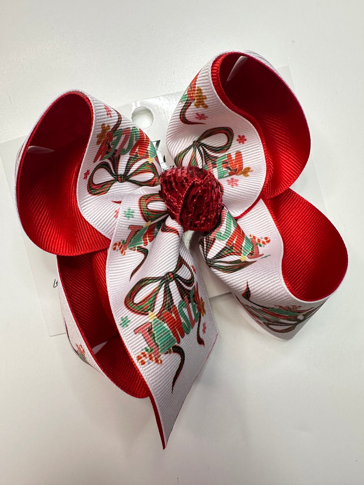 Vintage Personalized Coquette Bow with Girls Name &  Cute Christmas Decor Design HairBow & T-shirt ~  Limited Time Only