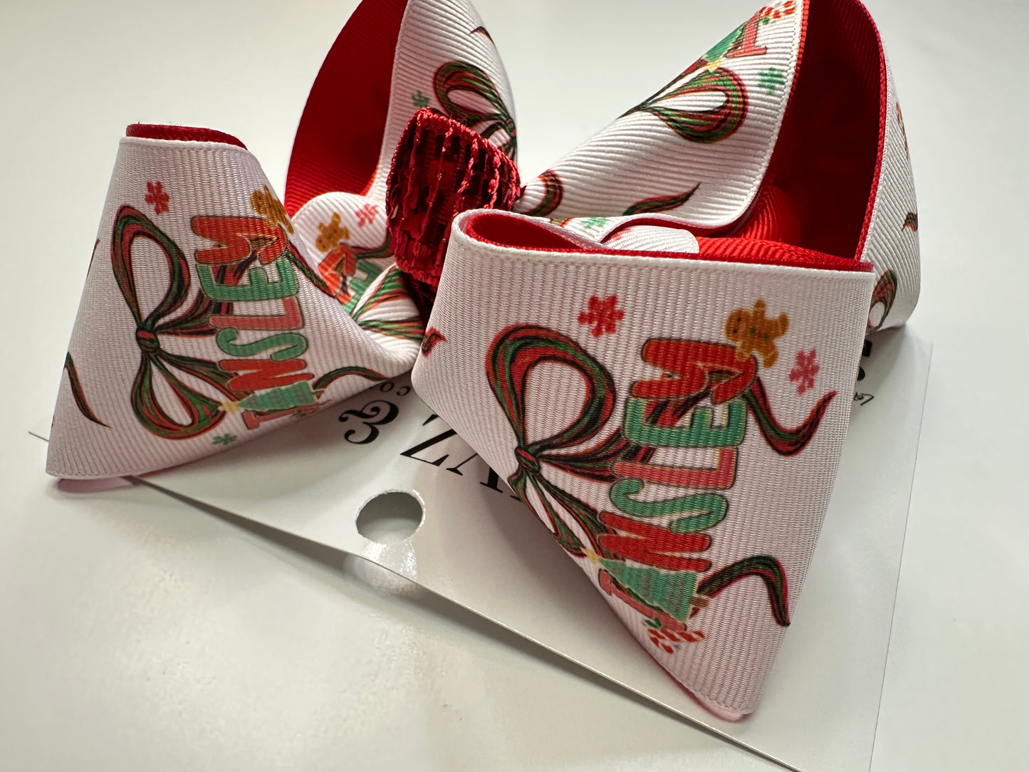 Vintage Personalized Coquette Bow with Girls Name &  Cute Christmas Decor Design HairBow & T-shirt ~  Limited Time Only