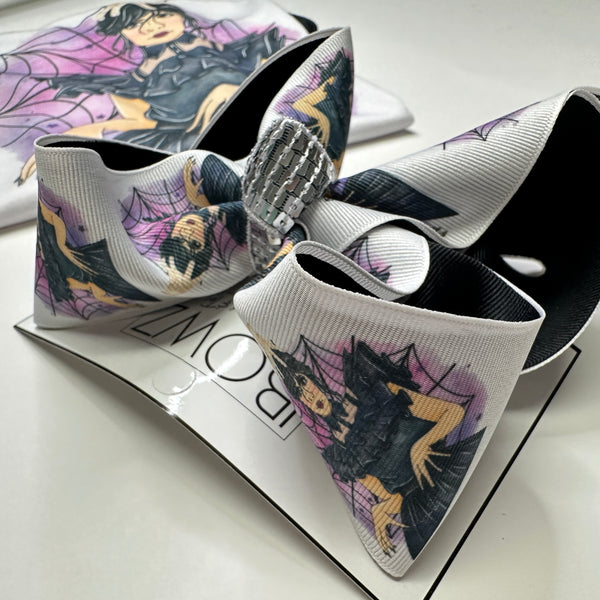 {Bow Only}  Wednesday Addams Inspired Hair bow ~ Perfect for Wednesday lovers and Halloween ~ OOAK Hairbow by iBOWZ Fun & Funky hair bows