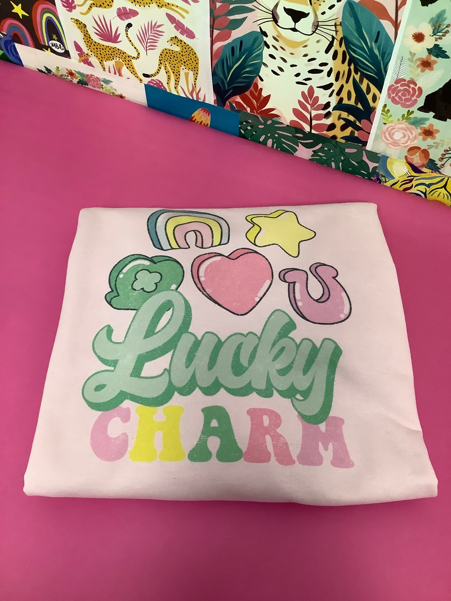 Lucky Charm Vintage Graphic Shirts - Choose T-shirt or Sweatshirt ~ Ships in 3-5 days ~ Custom Made~ please read descriptions before ordering