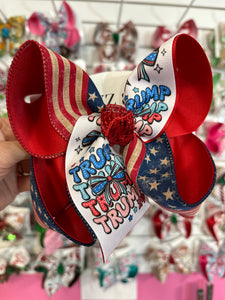 American Flag ~ Red White and Blue Patriotic Fun Bow / Hairbow