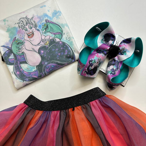 {BOW ONLY} Ursula Inspired Hair bow ~ Movie Inspired Custom OOAK Exclusive Design by iBOWZ ~ Team Villain