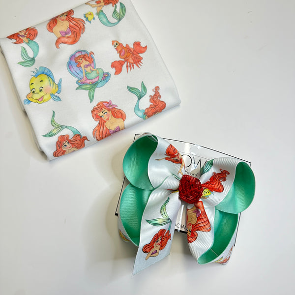 {BOW ONLY} Mermaid Inspired Hair bow ~ Movie Inspired Custom OOAK Exclusive Design by iBOWZ
