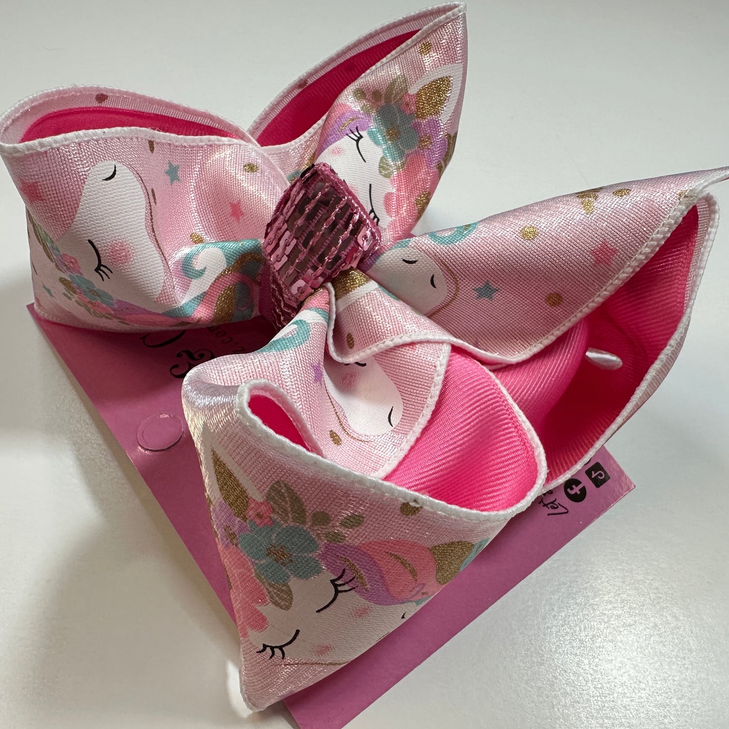 Fun Unicorn hair bow ~ Super Fun Unicorn Print double layer hairbow