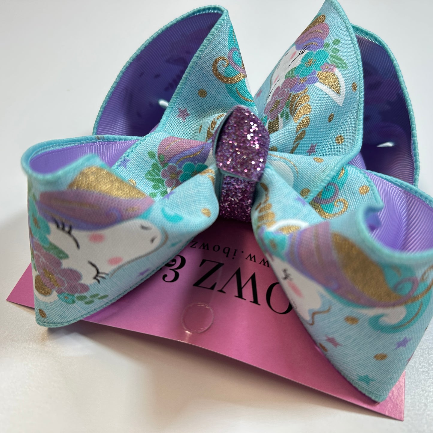 Fun Unicorn hair bow ~ Super Fun Unicorn Print double layer hairbow