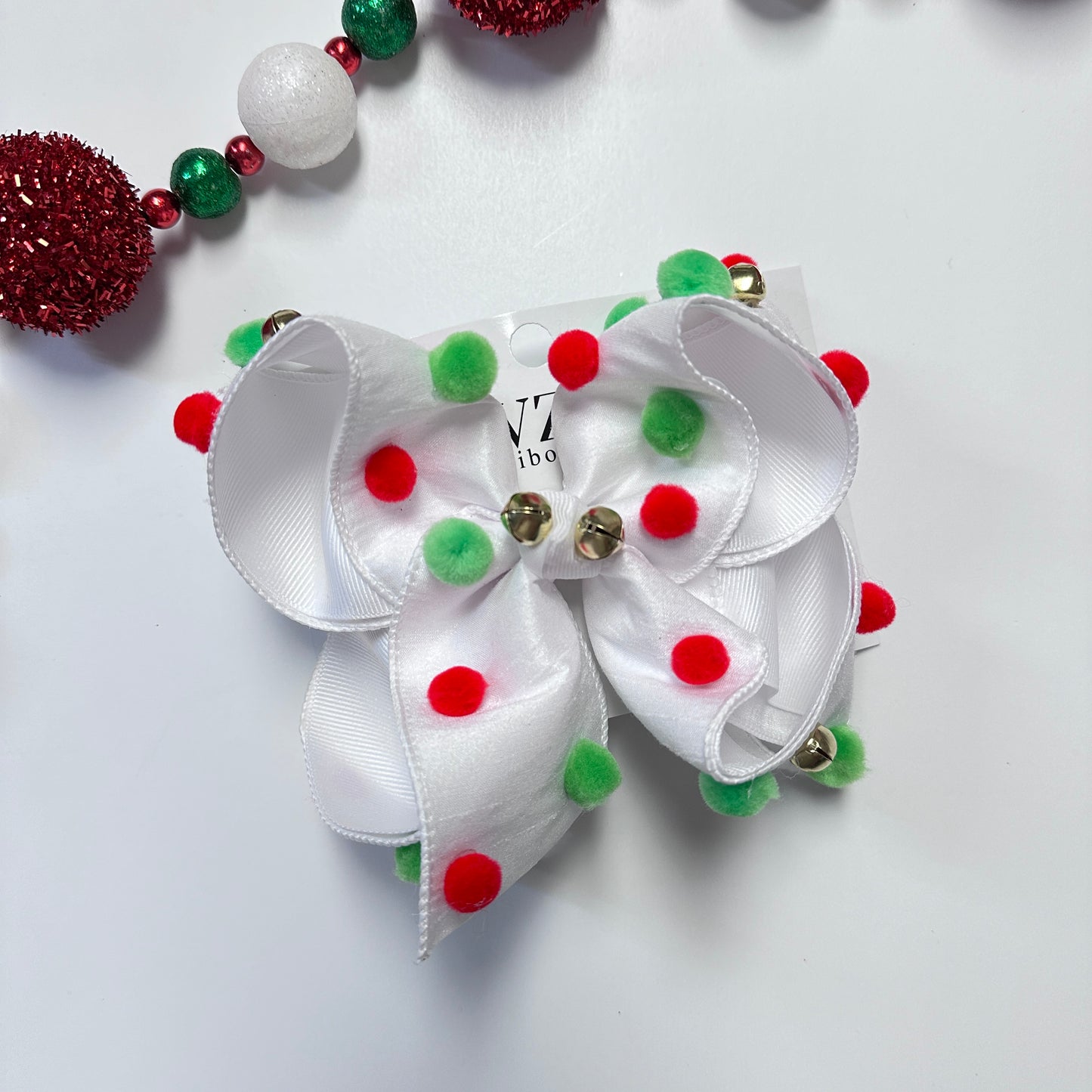 Jingle Bells Pompom Christmas Fun hair bows