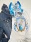 Elsa Frozen Coquette Inspired Tee Shirt + Matching bow ~ Choose your Girls  Favorite Princess