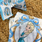 Elsa Frozen Coquette Inspired Tee Shirt + Matching bow ~ Choose your Girls  Favorite Princess
