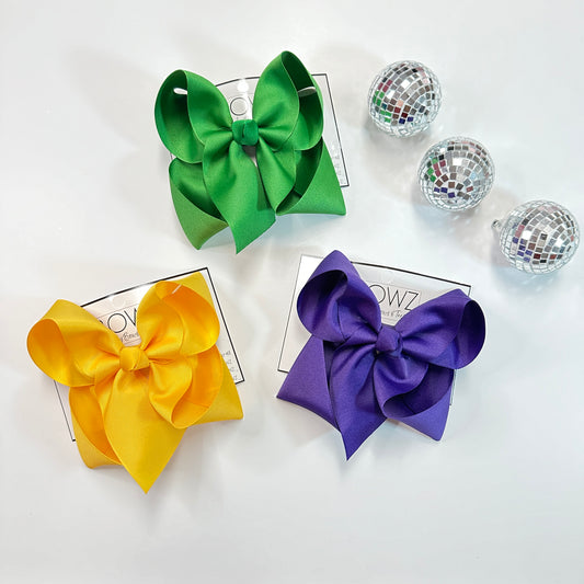 Mardi Gras Must have Solid Color hairbows by iBOWZ | Bundle or Choose individual bows | Every Girl needs a BOW  in there Life