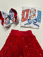 RWB USA Lace Coquette HairBow and t-shirt ~✨ “Red, White & BOWS for America’s 250th 🇺🇸