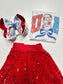 RWB USA Lace Coquette HairBow and t-shirt ~✨ “Red, White & BOWS for America’s 250th 🇺🇸