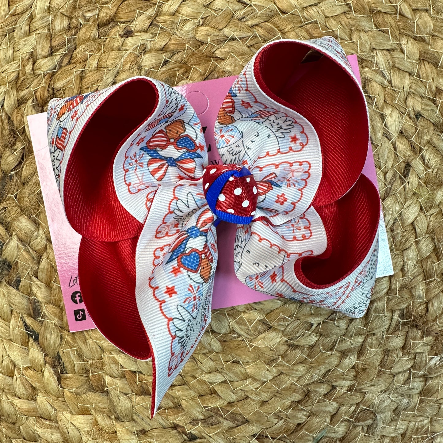 Trending RWB Silly Goose HairBow and Tee ~ She'll be  Trending for all yalls Festivities !!