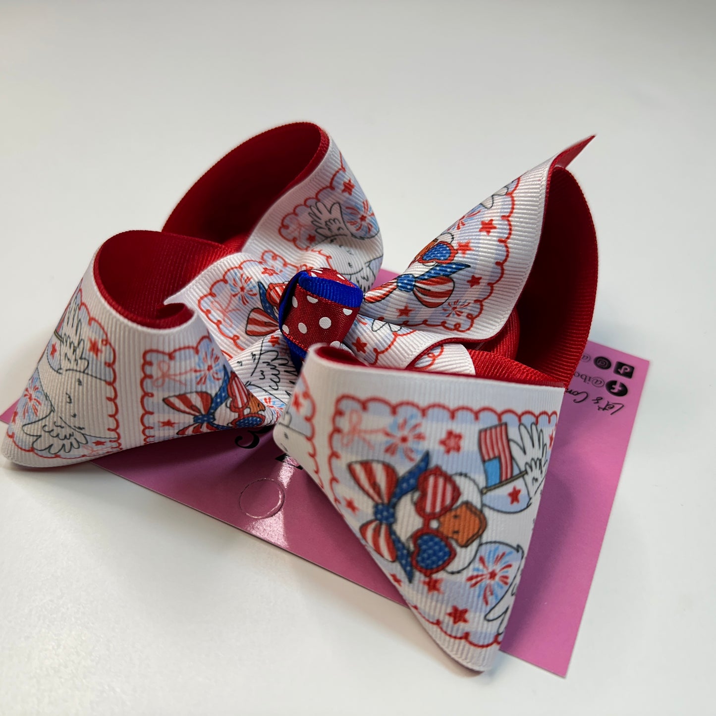 Trending RWB Silly Goose HairBow and Tee ~ She'll be  Trending for all yalls Festivities !!