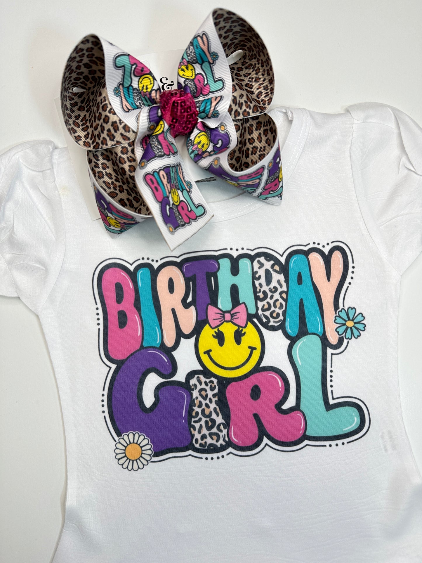 Oh-So-Cute Birthday Girl Hairbow & Matching Tee ~ Make her big day extra special with this must-have birthday set!