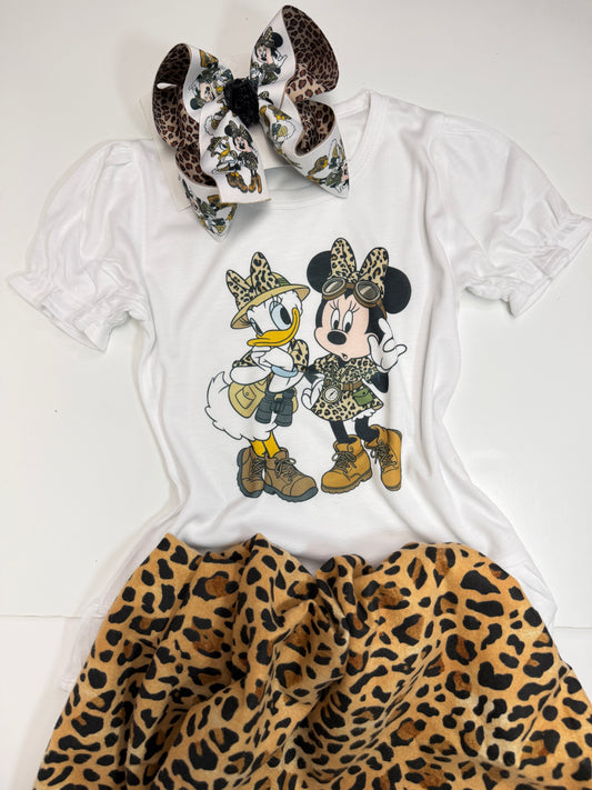Safari Adventure Character Boutique Tee & Hairbow Outfit ~ Perfect for Park Days,Vacations, Birthdays & Every adventures
