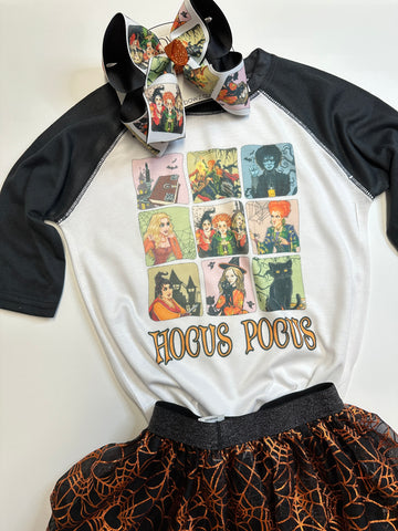 Hocus Pocus 2 Halloween Combo  ~ Limited Time Graphic Tee and Matching Bow  ~ Inspired by Hocus Pocus Sanderson Sisters