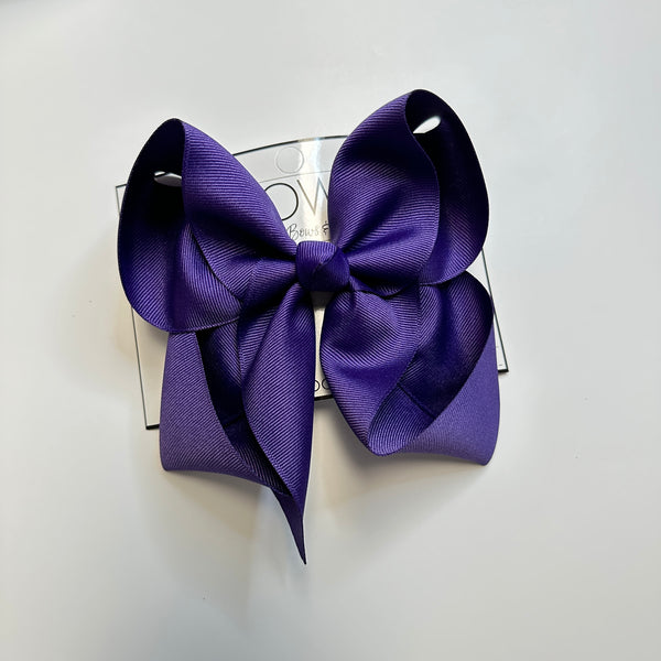 LSU Basic Solid Grosgrain bows ~ Solid Color hairbows - Bundle or Choose One