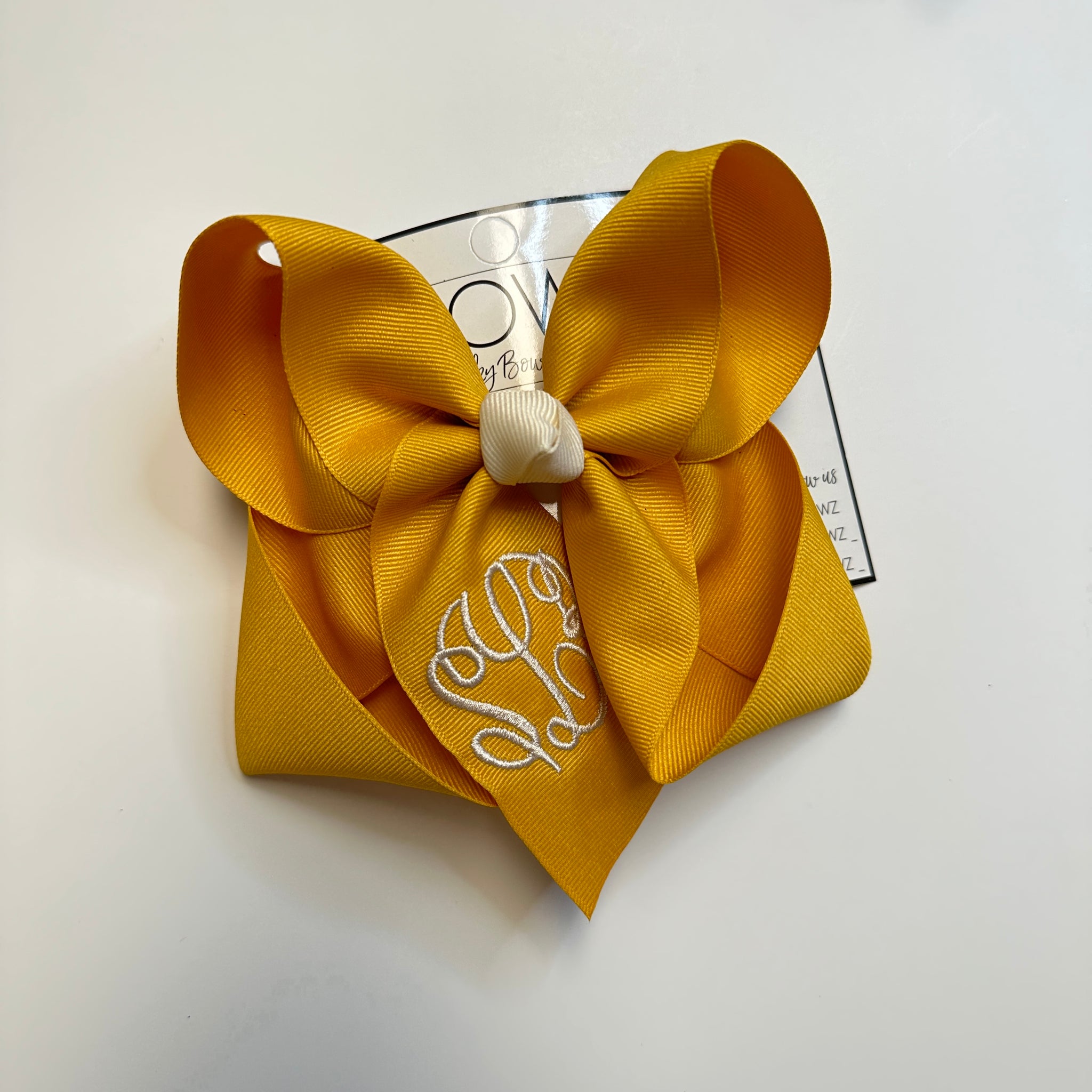Triple initial Monogram Fall hairbow  by iBOWZ