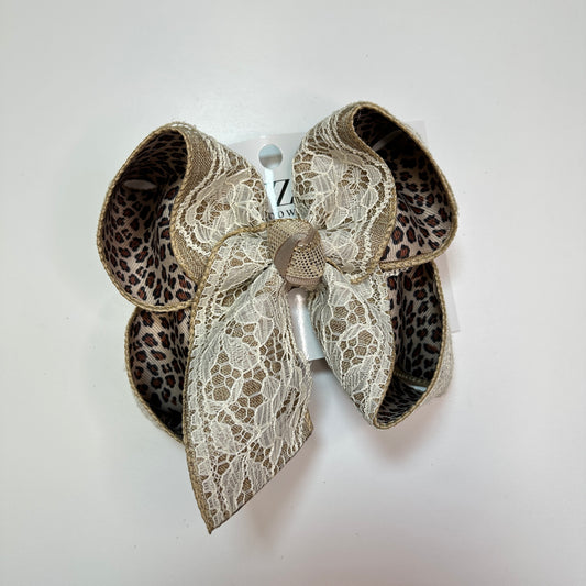 Leopard Latte  Fall Fun Bow ~ Preorder Now Limited Time Only