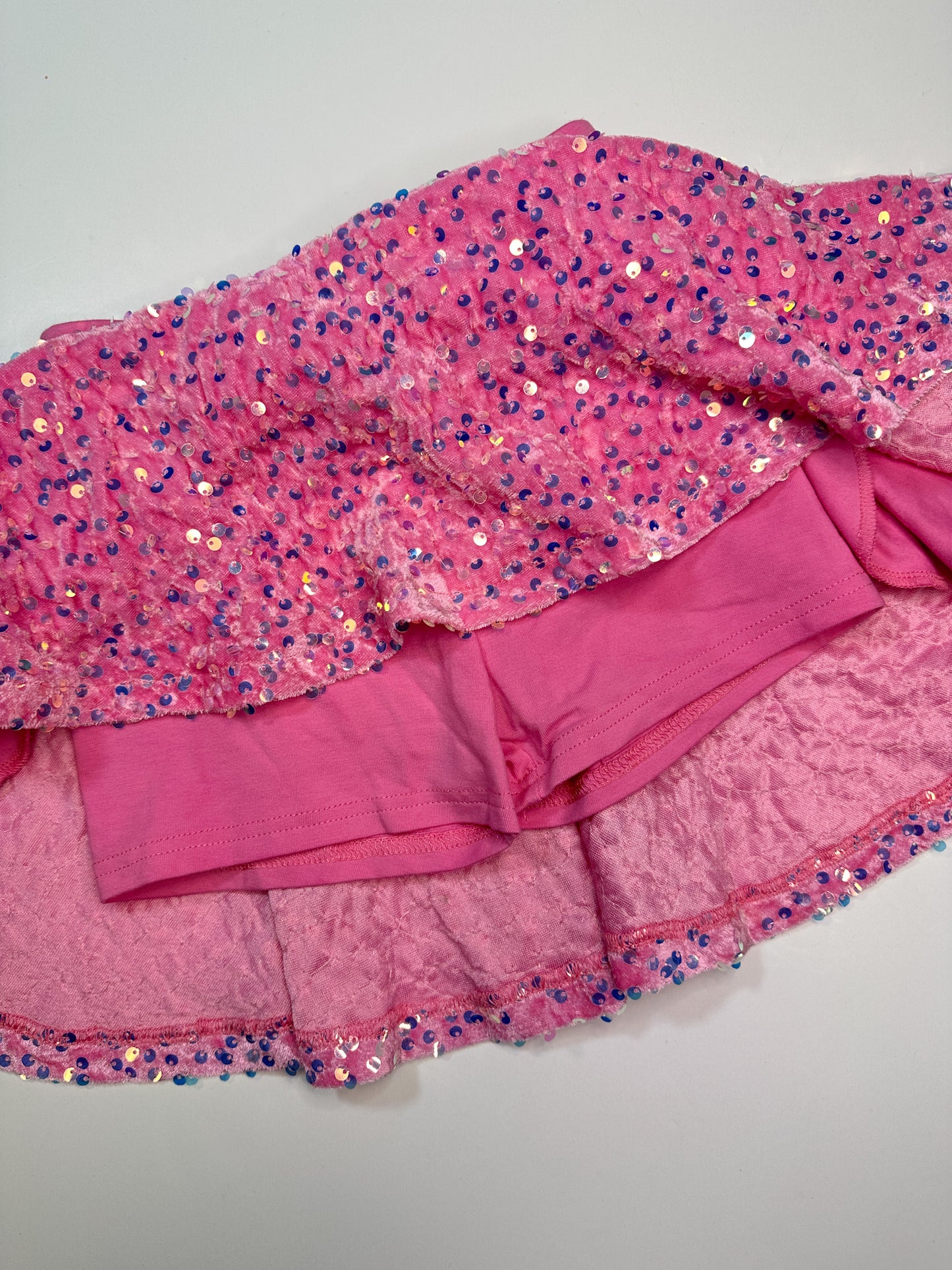 New Hot Pink Sparkly Sequin Twirl Skirt Designed for your Twirl Girls who Love to Sparkle