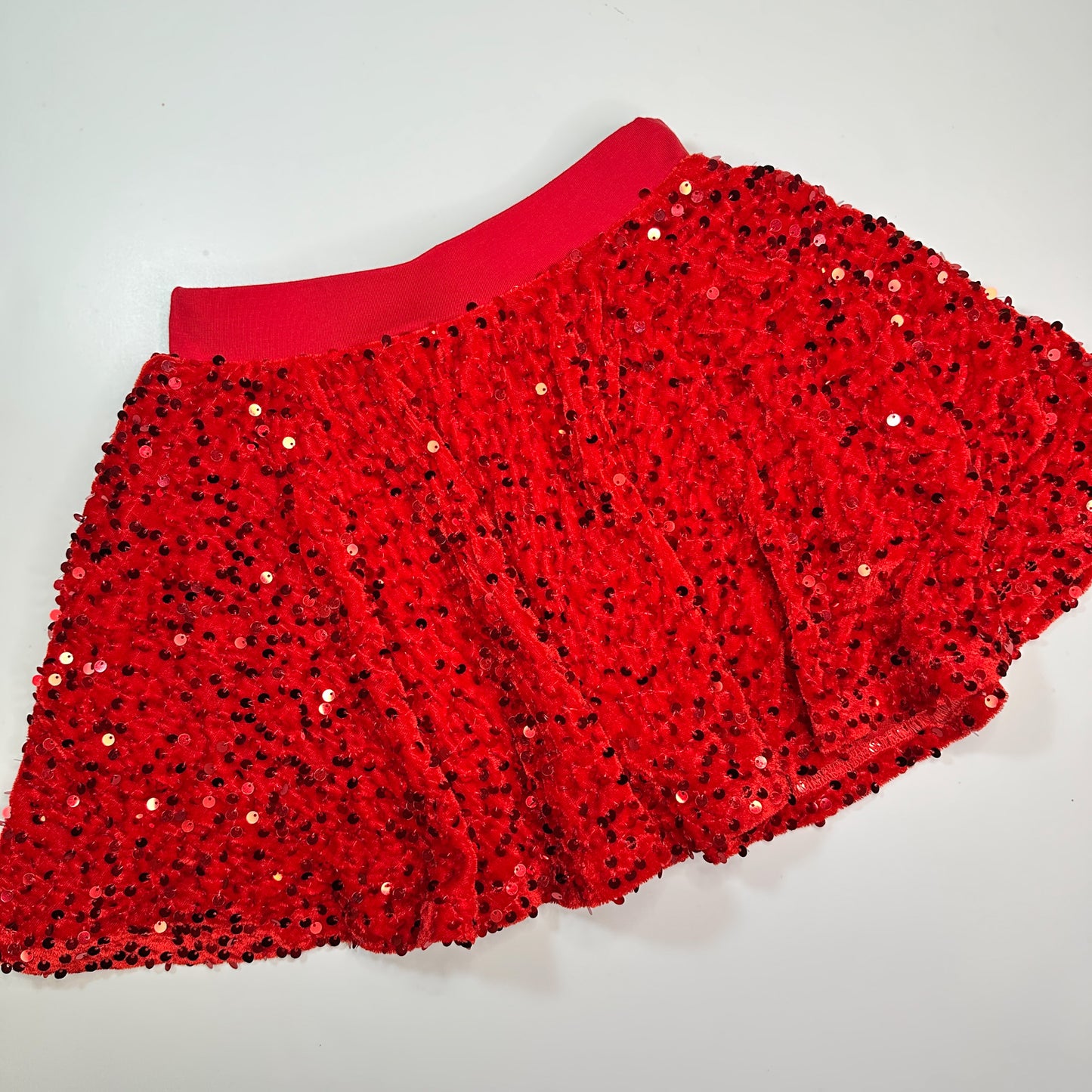 New Red Sparkly Sequin Twirl Skirt Designed for your Twirl Girls who Love to Sparkle