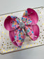 Rainbow Leopard Print Fun Hairbow ~ Colorful Girls' Hair Bow