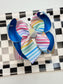 Rainbow Striped Fun Hairbow ~ Colorful Girls' Hair Accessory