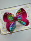 Mermaid Holographic Print Fall Hairbow ~  New Limited Edition hair bow for Girls