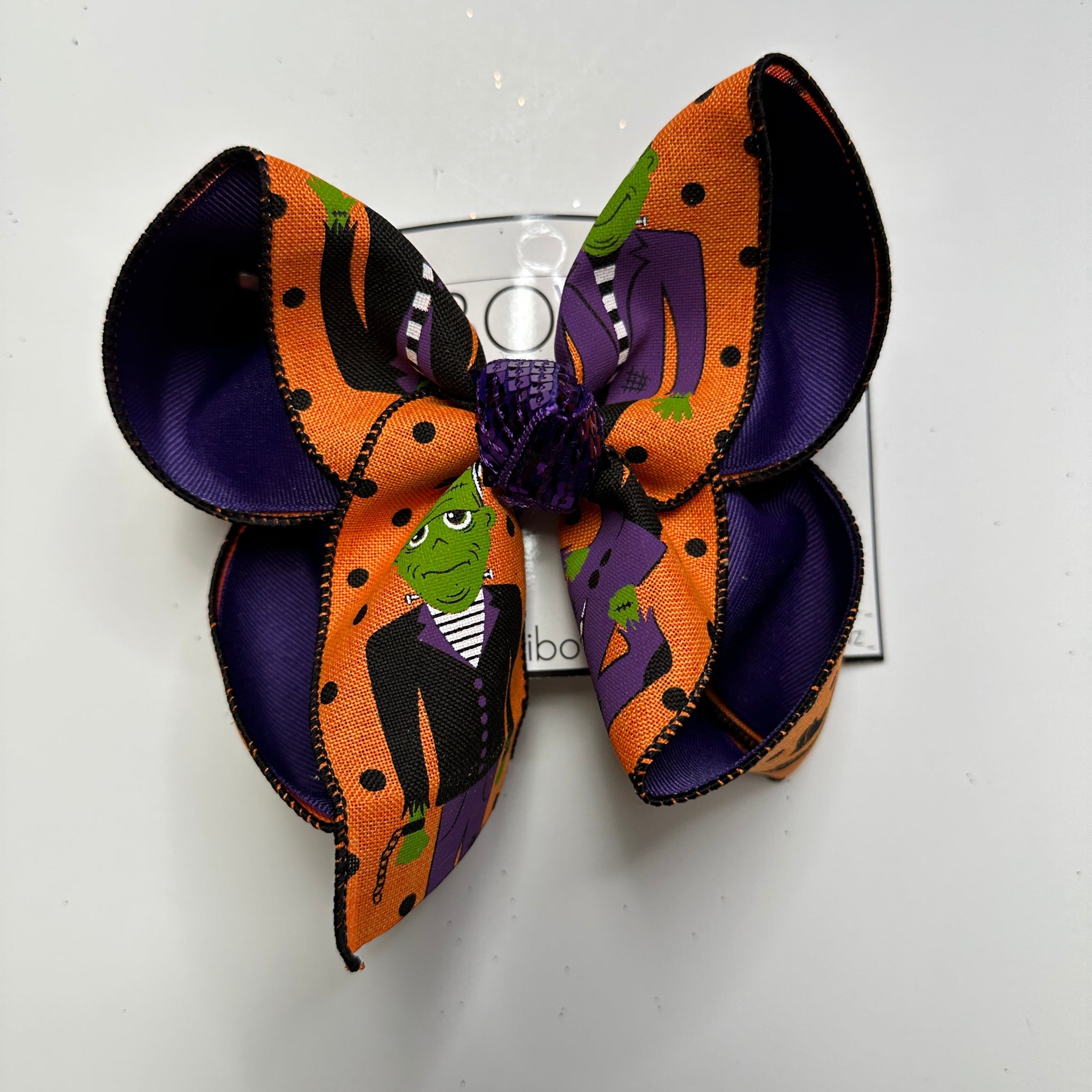 Frankenstien  Fun Halloween Bow ~Spooky Season ~ Limited Time & Limited Quantiles Halloween Fun HairBow