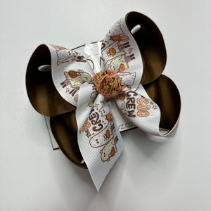 {Bow Only}  The BOO CREW Hair bow ~ Perfect for Wednesday lovers and Halloween ~ OOAK Hairbow by iBOWZ Fun & Funky hair bows