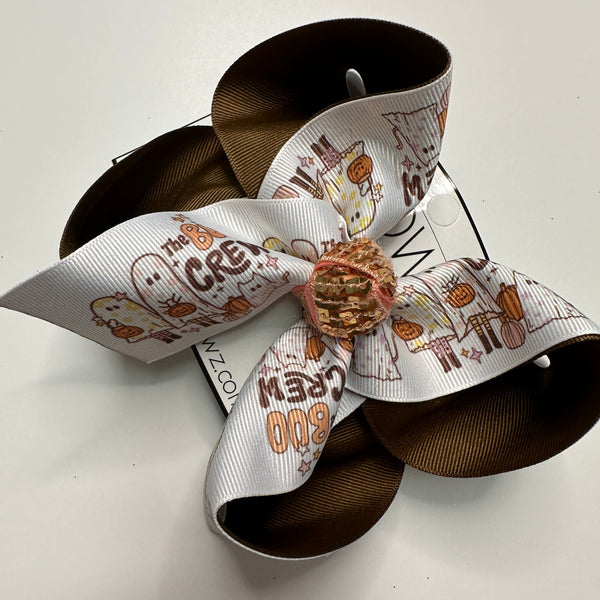{Bow Only}  The BOO CREW Hair bow ~ Perfect for Wednesday lovers and Halloween ~ OOAK Hairbow by iBOWZ Fun & Funky hair bows
