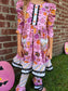 Magnolia Rose Pumpkin Ruffle Leggings  ~ Girls Fall Halloween Ruffle Leggings with Lots of Ruffles and  Lace and all the Extras