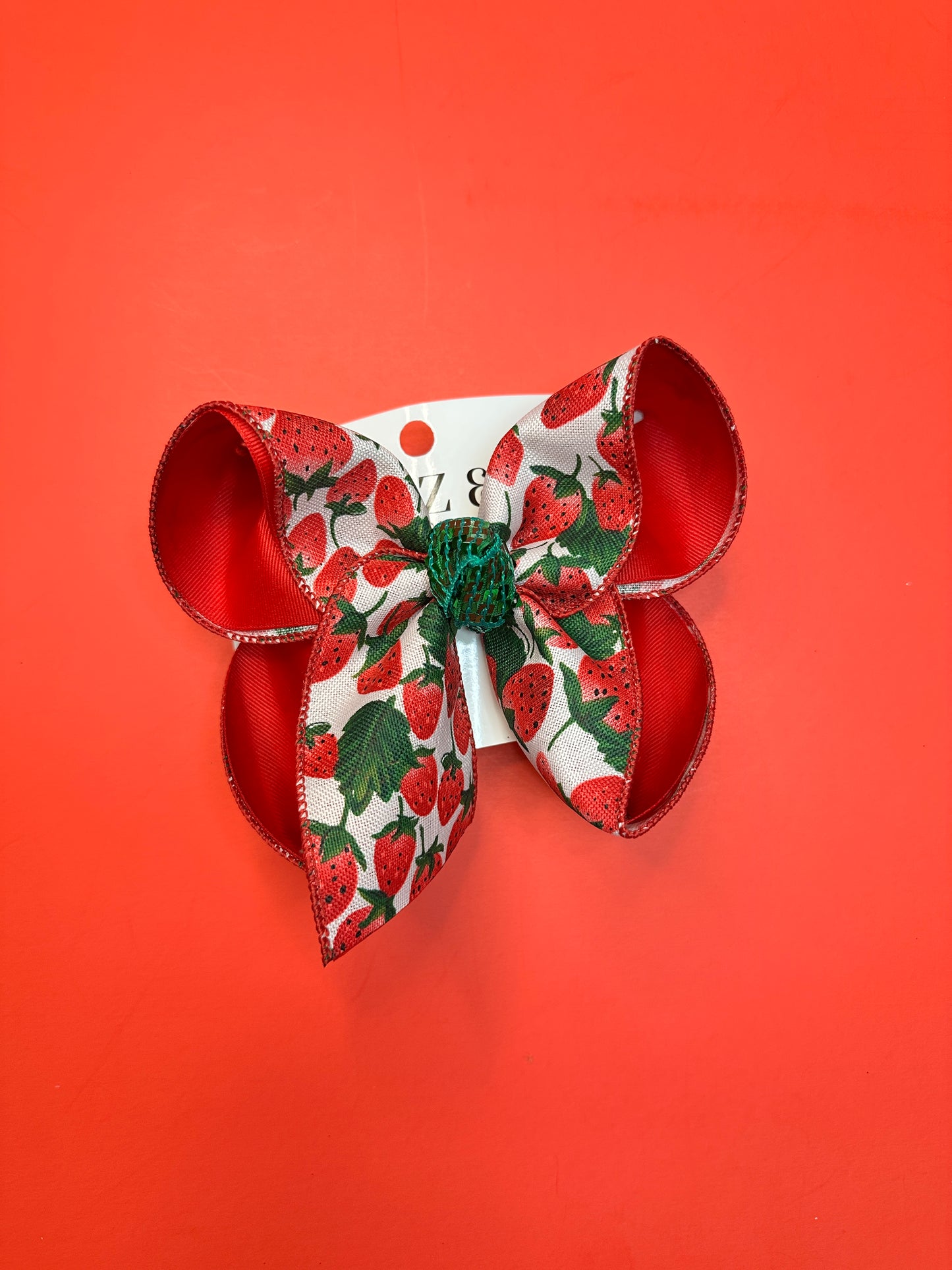 Strawberry Fun Bow ~ Choose your Bow size ~ Perfect for Spring & EveryDay & Strawberry Picking