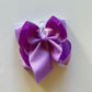 Scalloped Edge Ribbon Bow  Bundle  | Orange, Black and Dark Orchid hairbows