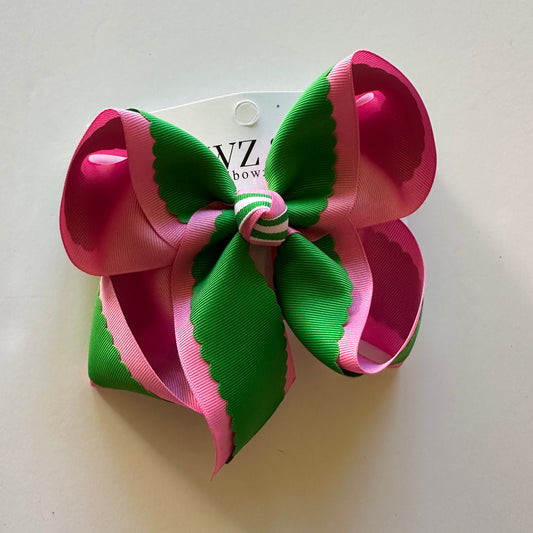 "Wicked Inspired " Scalloped Boutique Ribbon Hairbow  ~Very Limited ~ Preorder Now Limited Time Only
