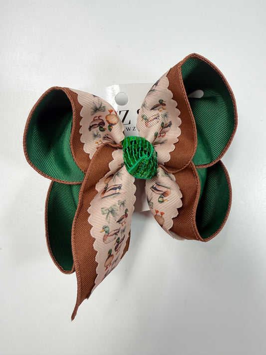 Southern Mallard !!  Triple Layer Fun bow ~ Perfect for the Duck Lovers