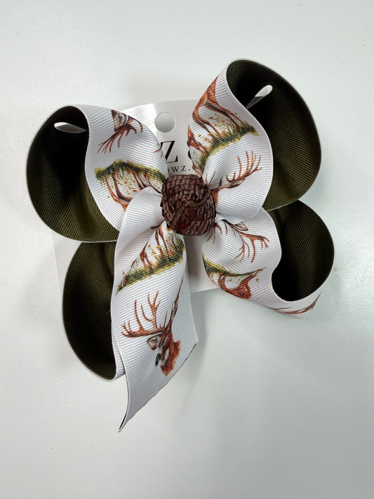 Oh Deer !!  Double Layer Fun bow ~ Perfect for the Deer Lovers
