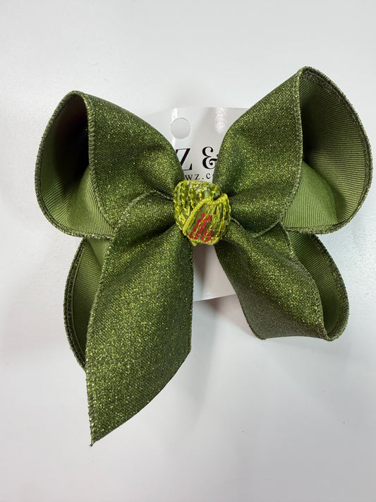 Moss Green Sparkle Glitter Fun iBOWZ ~ Order for a  Limited Time Only (Copy)