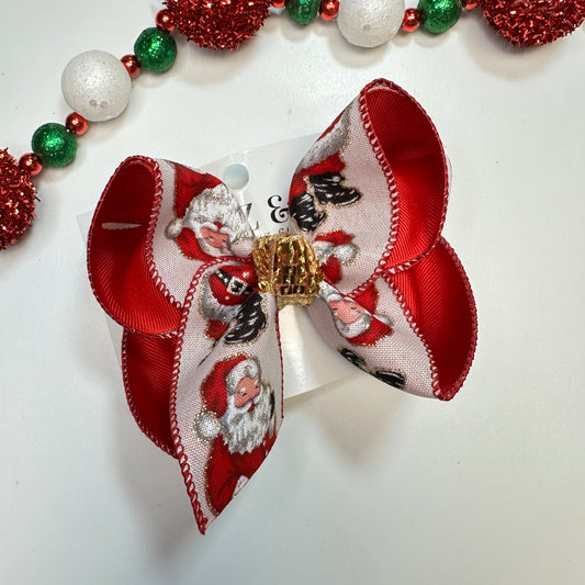 Santa Christmas  Fun Bow ~ Hairbow
