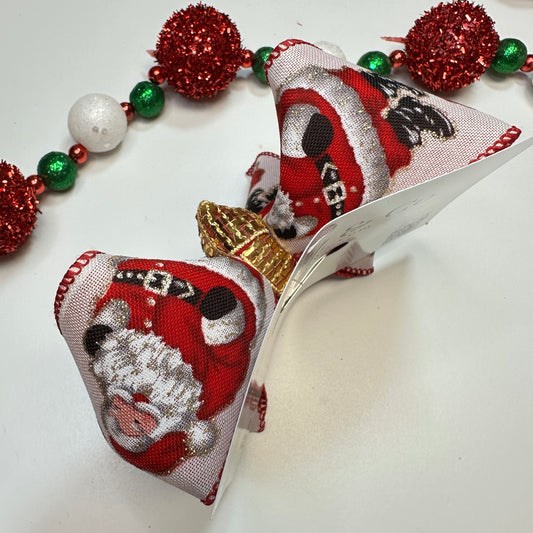 Santa Christmas  Fun Bow ~ Hairbow