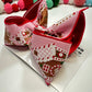 Pink Gingerbread House & Man Christmas  Fun Bow ~ Hairbow