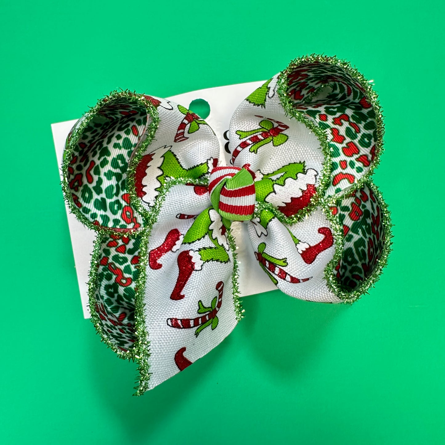 Green Man Christmas  Fun Bow ~ Hairbow