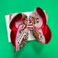 Pink Gingerbread House & Man Christmas  Fun Bow ~ Hairbow