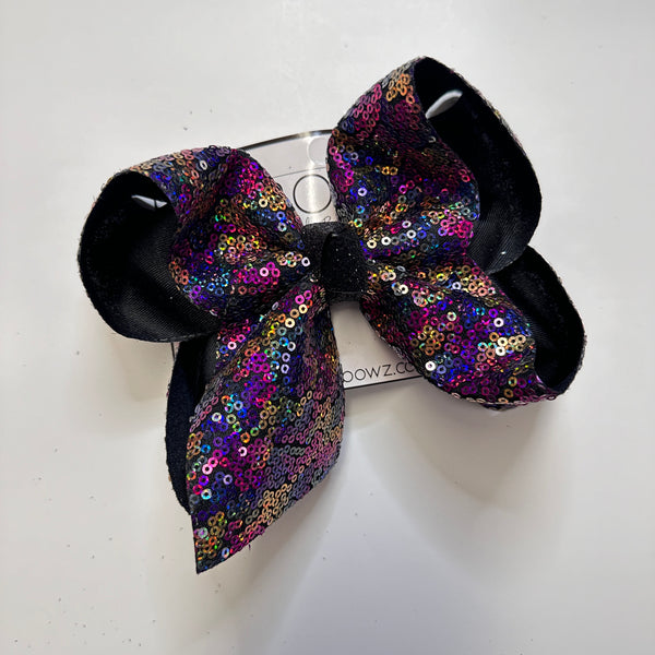 Black Multi Color Sequin Fun Bows   ~ Preorder for a Limited Time Only