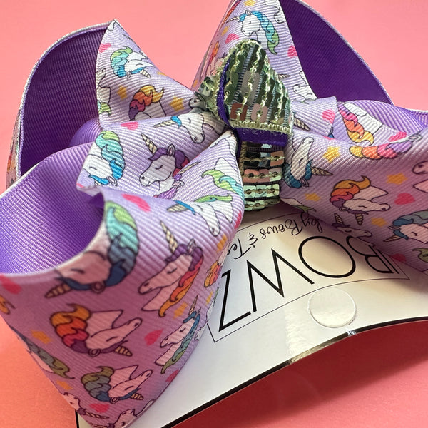 Unicorn + Rainbow Hair Fun hair bow ~ Just a Fun bow for your girls! ~ Preorder for a  Limited Time Only